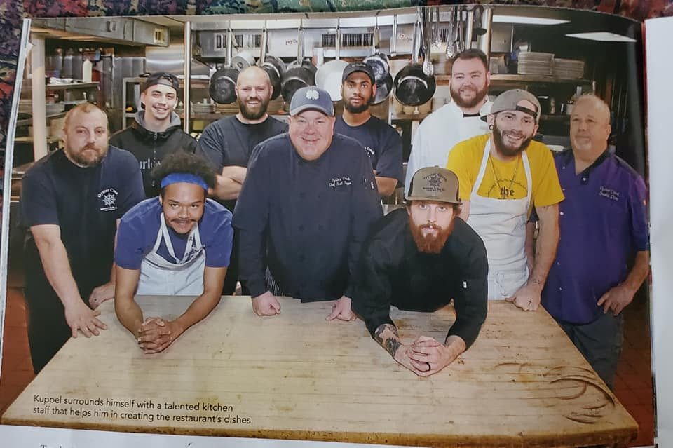 Kitchen crew photo with Chef Don