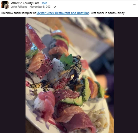Atlantic County Eats post praising SushiDon